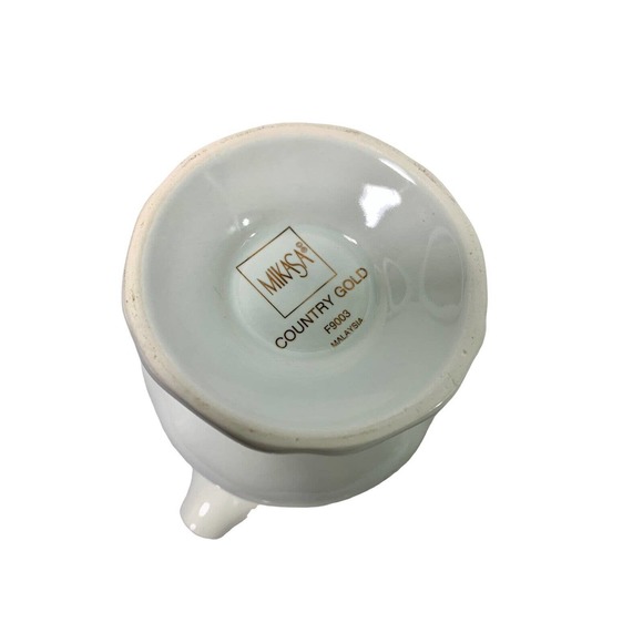 Mikasa China Sugar Bowl & Creamer Country Gold F9003 Ivory Goldtone Trim Vintage - Picture 8 of 9